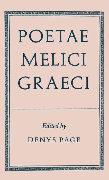 bokomslag Poetae Melici Graeci