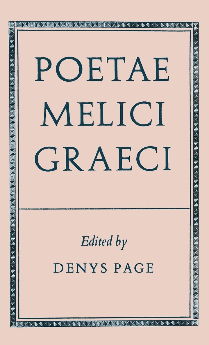 Poetae Melici Graeci 1