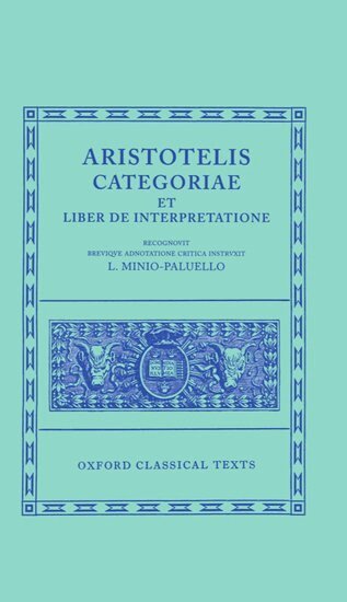 L. Minio-Paluello - Aristotle Categoriae et Liber de Interpretatione, Inbunden