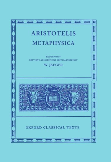 Aristotle Metaphysica 1