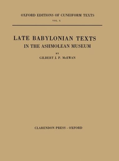 bokomslag Late Babylonian Texts in the Ashmolean Museum