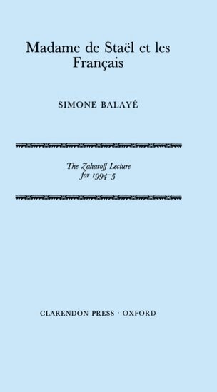 Simone Balayé - Madame de Staël et les Français, Häftad