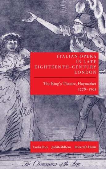 Curtis Price, Judith Milhous, Robert D. Hume - Italian Opera in Late Eighteenth-Century London: Volume 1: The King's Theatre, Haymarket, 1778-1791, Inbunden