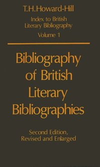 bokomslag Bibliography of British Literary Bibliographies