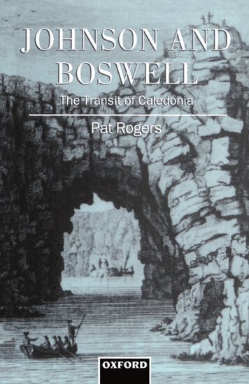Pat Rogers - Johnson and Boswell: The Transit of Caledonia, Inbunden