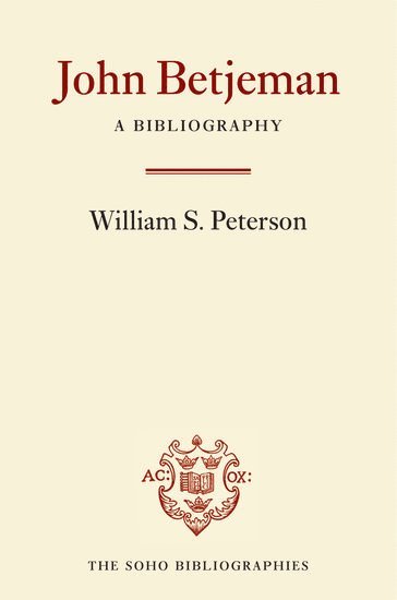 John Betjeman: A Bibliography 1