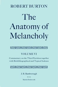 bokomslag Robert Burton: The Anatomy of Melancholy: Volume VI: Commentary on the Third Partition, together with Biobibliographical and Topical Indexes