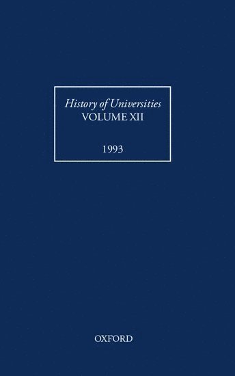 History of Universities: Volume XII: 1993 1