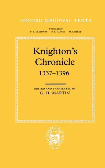 bokomslag Knighton's Chronicle 1337-1396