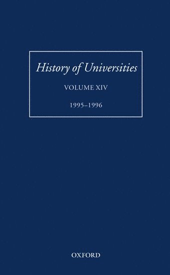 History of Universities: Volume XIV: 1995-1996 1