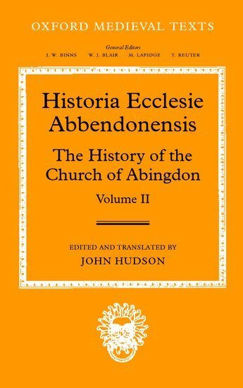 HUDSON, John Hudson - Historia Ecclesie Abbendonensis, Inbunden