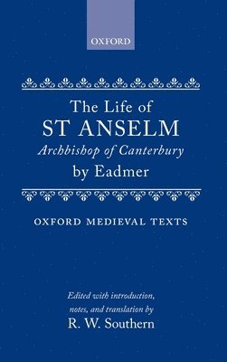 Editor - Life Of St Anselm, Inbunden