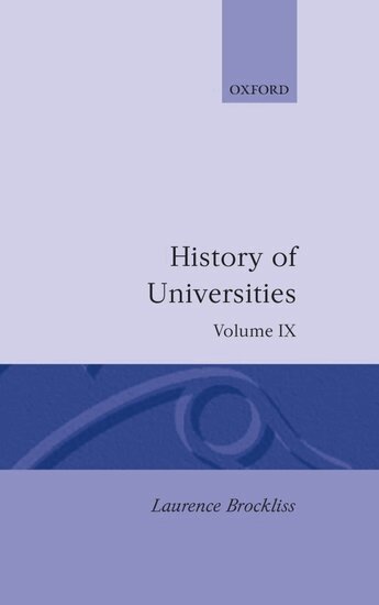 Brockliss, Laurence Brockliss - History of Universities: Volume IX: 1990, Inbunden