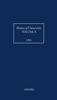 bokomslag History of Universities: Volume X: 1991