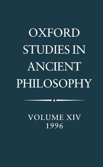 C. C. W. Taylor - Oxford Studies in Ancient Philosophy: Volume XIV, 1996, Inbunden