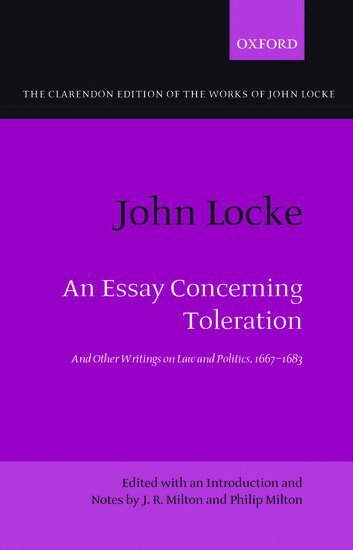 John Locke, J. R. Milton, Philip Milton - John Locke: An Essay concerning Toleration, Inbunden