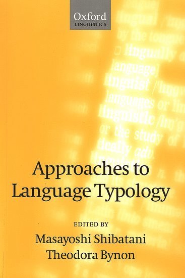 bokomslag Approaches to Language Typology