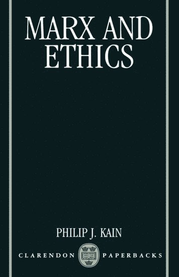 Marx and Ethics 1