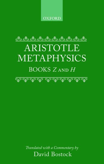Aristotle - Metaphysics Books Z and H, Inbunden