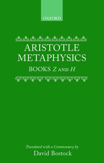 Metaphysics Books Z and H 1