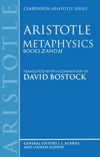 Aristotle - Metaphysics Books Z and H, Häftad