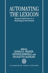 bokomslag Automating the Lexicon