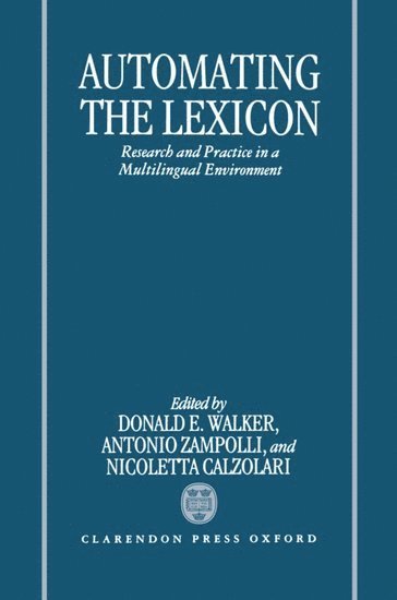 Automating the Lexicon 1