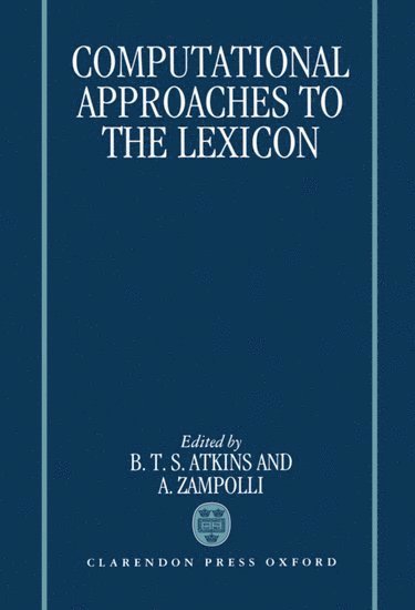 bokomslag Computational Approaches to the Lexicon