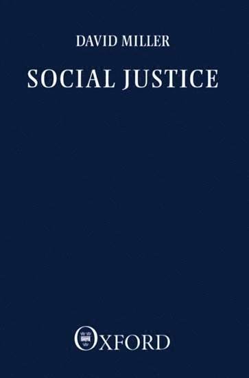 David Miller - Social Justice, Häftad