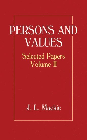 Selected Papers: Volume II: Persons and Values 1