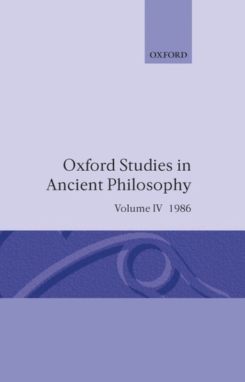 Oxford Studies in Ancient Philosophy: Volume IV 1