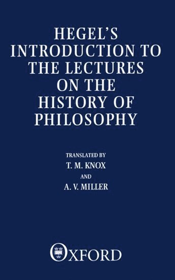 Introduction to the Lectures on the History of Philosophy 1