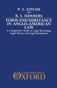 bokomslag Form and Substance in Anglo-American Law