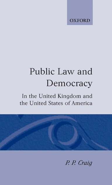 bokomslag Public Law and Democracy in the United Kingdom and the United States of America