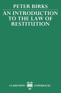 bokomslag An Introduction to the Law of Restitution