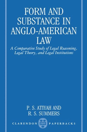 bokomslag Form and Substance in Anglo-American Law