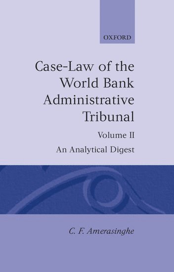 Case-Law of the World Bank Administrative Tribunal: Volume II 1