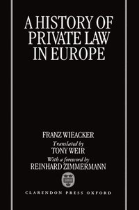 bokomslag A History of Private Law in Europe