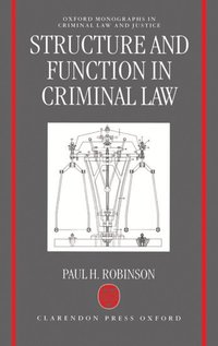 bokomslag Structure and Function in Criminal Law