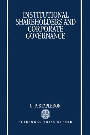 bokomslag Institutional Shareholders and Corporate Governance