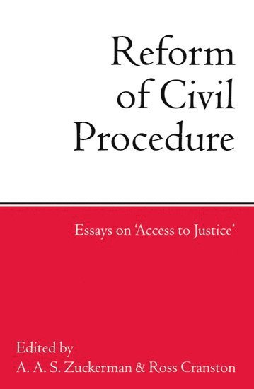 bokomslag The Reform of Civil Procedure