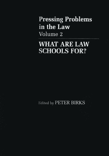 bokomslag What are Law Schools For?