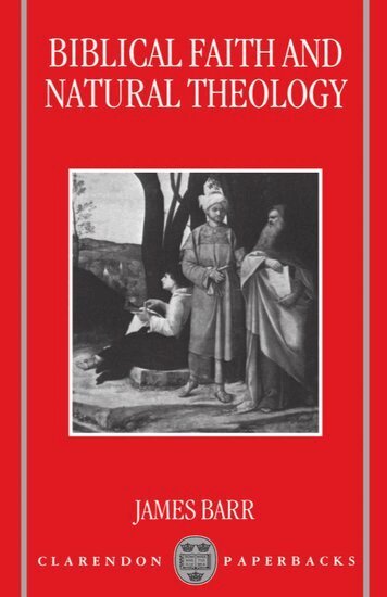 James Barr - Biblical Faith and Natural Theology, Häftad