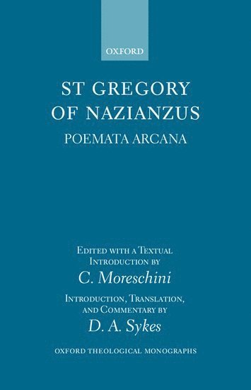 bokomslag Gregory of Nazianzus: Poemata Arcana