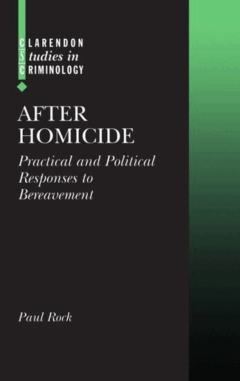 Paul Rock - After Homicide, Inbunden