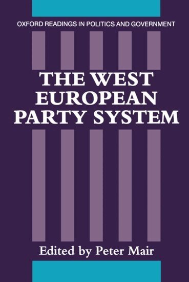 Peter Mair - The West European Party System, Häftad