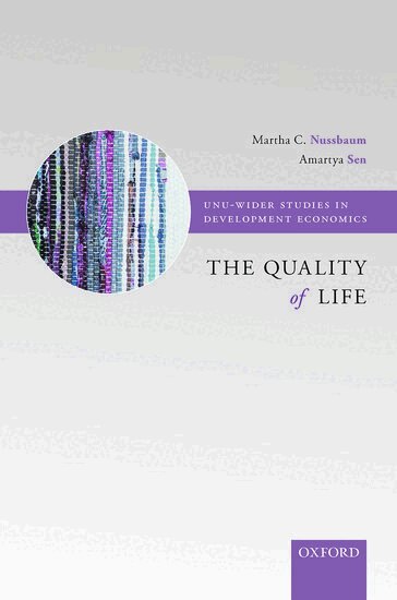 Martha Nussbaum, Amartya Sen - The Quality of Life, Häftad