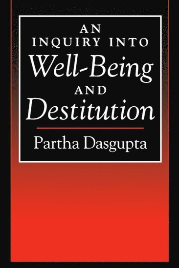 bokomslag An Inquiry into Well-Being and Destitution