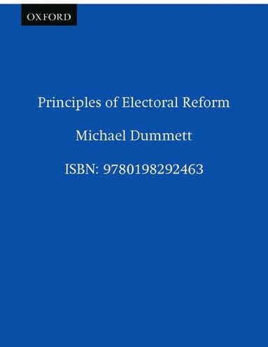 bokomslag Principles of Electoral Reform