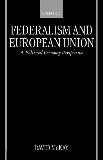 Federalism and European Union 1